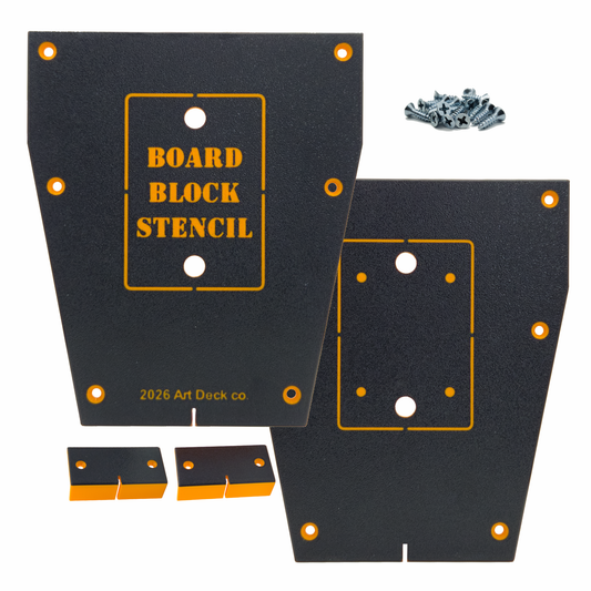 Board Block Stencil – Perfect Skateboard Wall Mount Alignment